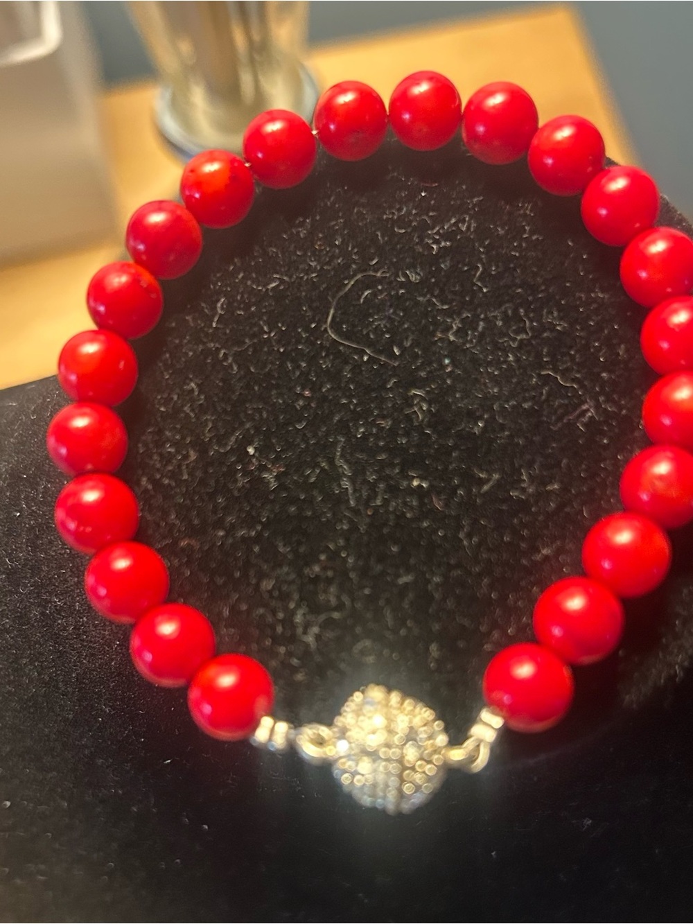Coral Beaded Bracelet